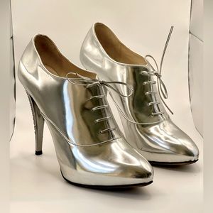 Jimmy Choo 5-inch Silver Mirror High Heal Boots